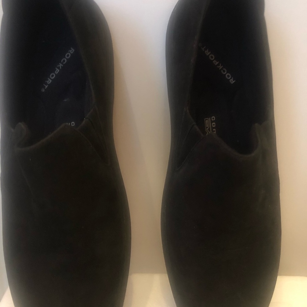 Rockport Black Suede Slip-ons Size 9 NEW